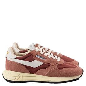 Autry Reelwind Low Sneakers, White/Hotsauce